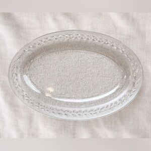 Vintage French Pressed Glass Oval Platter